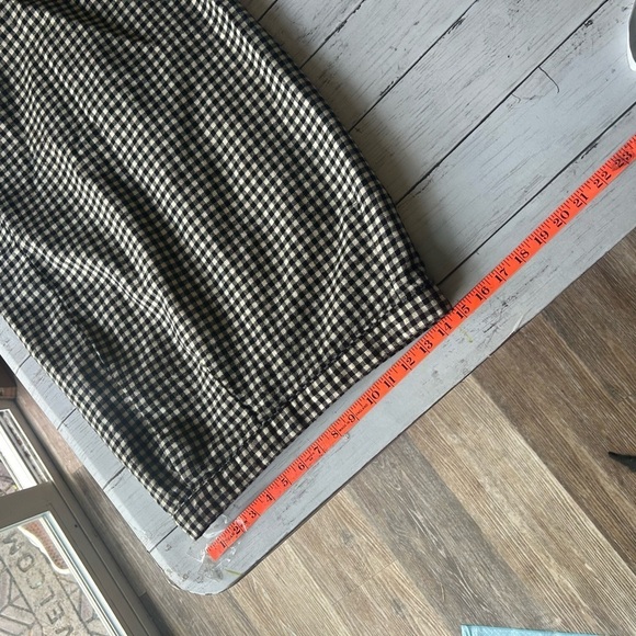 Gorgio Sant Angelo Gingham 100% Pure Wool Midi Button-down Skirt Size 12 - Picture 4 of 7